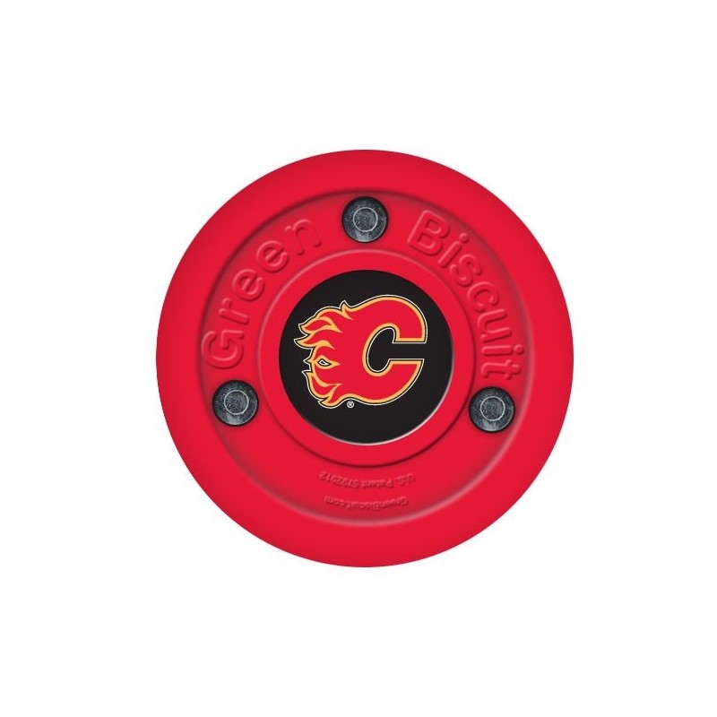 GREEN BISCUIT Calgary Flames Off Ice Training Hockey Puck