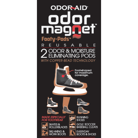 ODOR AID Magnet Footy Pods Geruchs- und feuchtigkeitsbeseitigende Einsätze