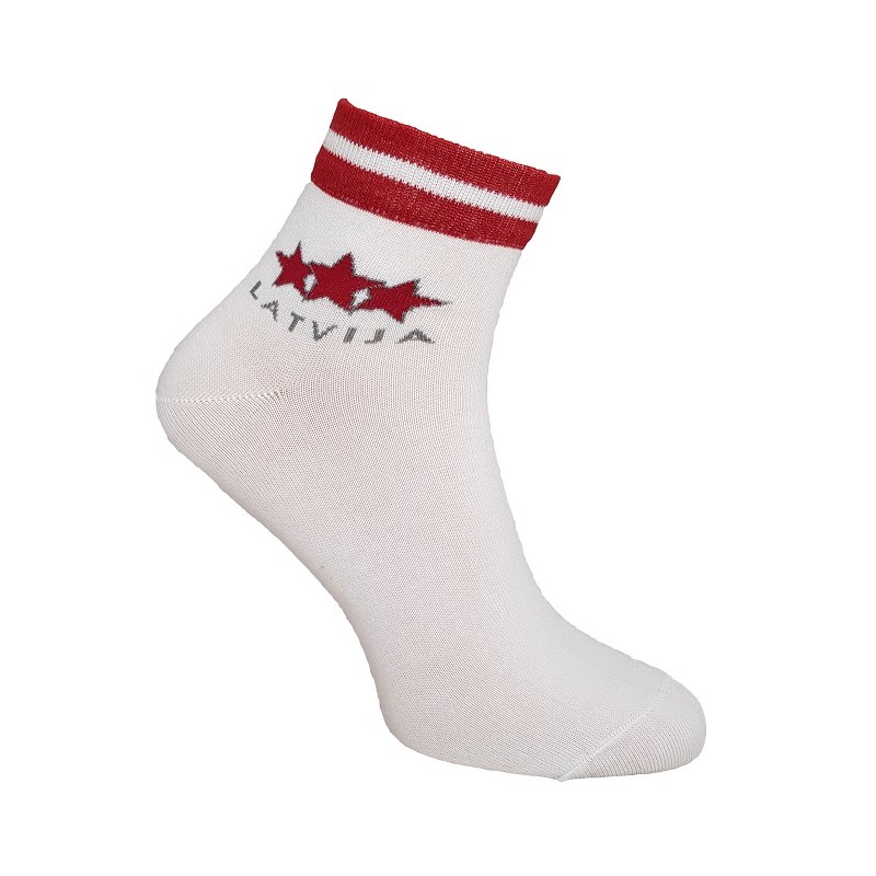 HOKEJAM.LV Short Three Star Latvija Training Socks