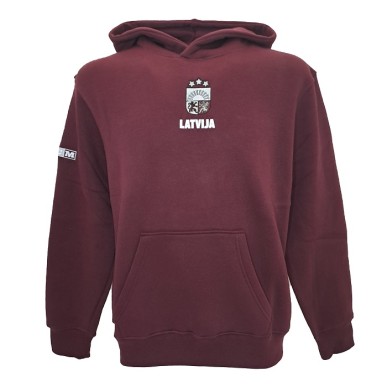 CCM Senior Flaghood Front Print Latvia Team Hoodie