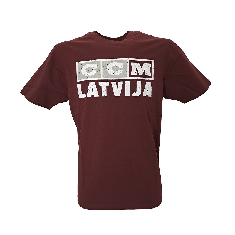 CCM Senior Flag Tee Latvia Team T-Shirt