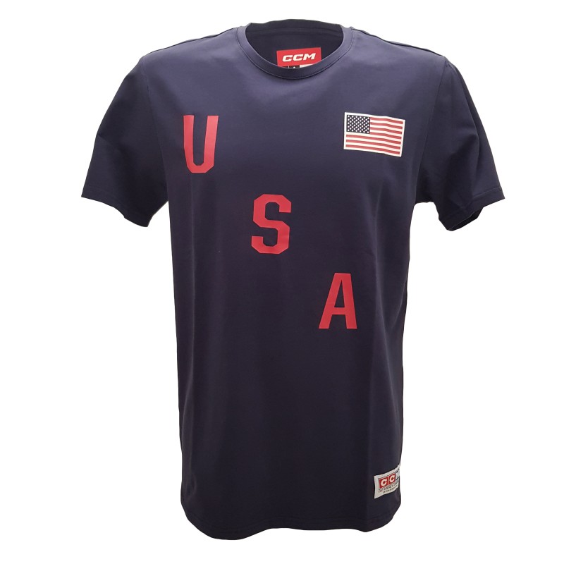 CCM SS Tee Diagonal USA Senior T-Shirt